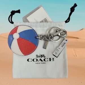 Coach Beach Ball Keychain/Charm NWT